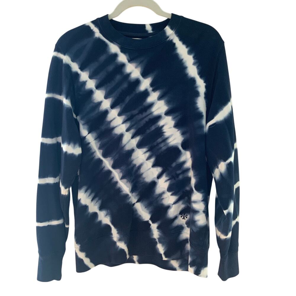 Tory Sport Navy Tie Die Cotton‎ Sweatshirt size small